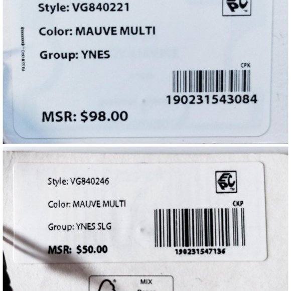 New GUESS Pink Mauve Convertible Crossbody Purse Wallet Set Multi Ynes VG840221 - Picture 8 of 8